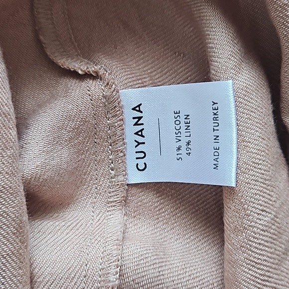 Cuyana size S women's off shoulder pink top linen blend - Picture 4 of 5